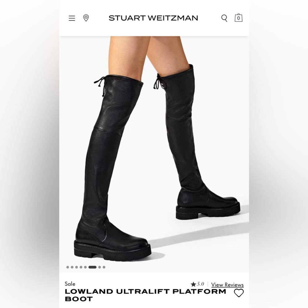 $1100 NWOT Stuart Weitzman Lowland Leather Boots